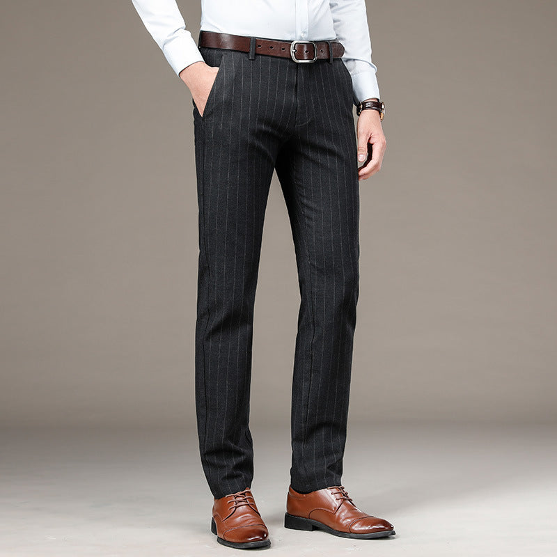 Casual Men's Trousers Striped Suit Trousers