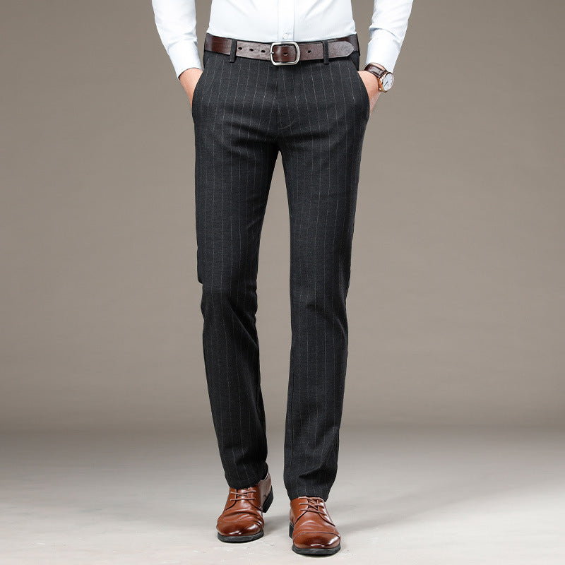 Casual Men's Trousers Striped Suit Trousers