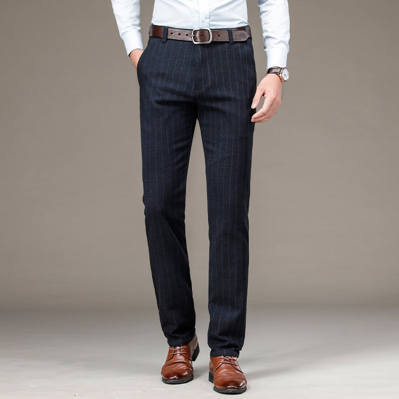 Casual Men's Trousers Striped Suit Trousers