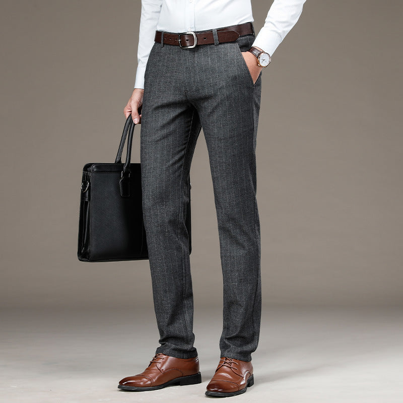 Casual Men's Trousers Striped Suit Trousers