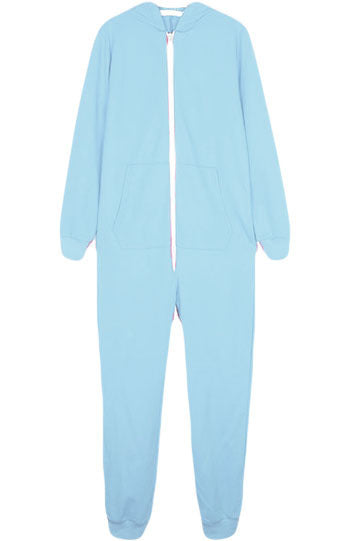 Ladies Hooded One Piece Home Wear Pajamas