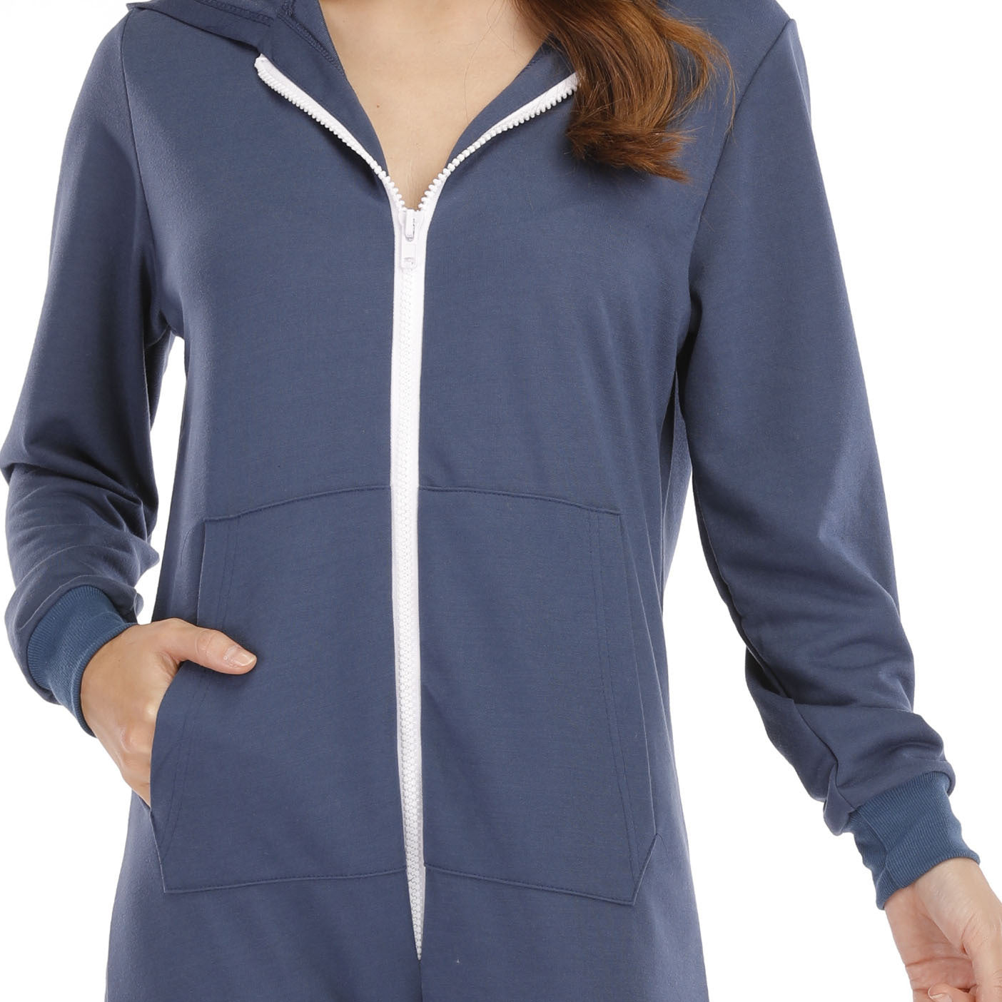 Ladies Hooded One Piece Home Wear Pajamas